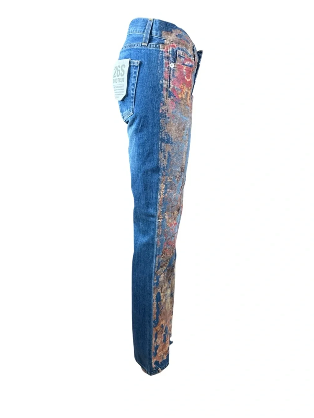 J. CREW Boot-Cut Jeans with Multi-Color Floral Print